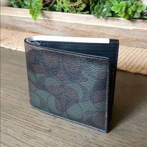 Coach Men’s Camo Billfold - Brand New